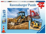 Diggers at Work 3 x 49 pc Puzzle