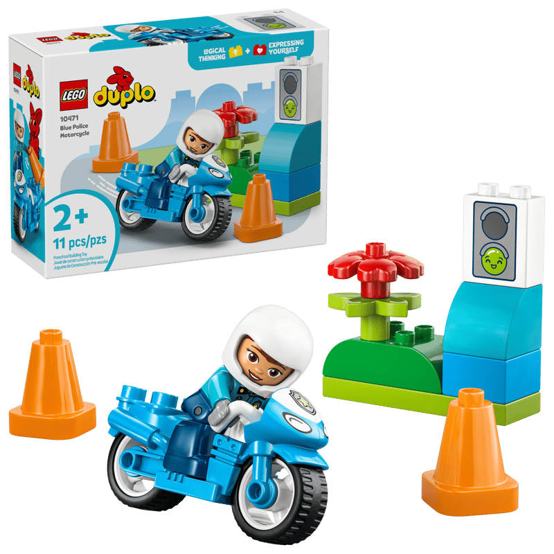 Blue Police Motorcycle