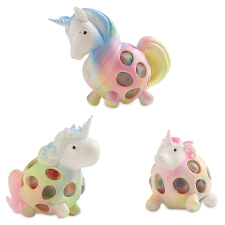Unicorn Squeeze Rainbow Multi Bead 4.5"