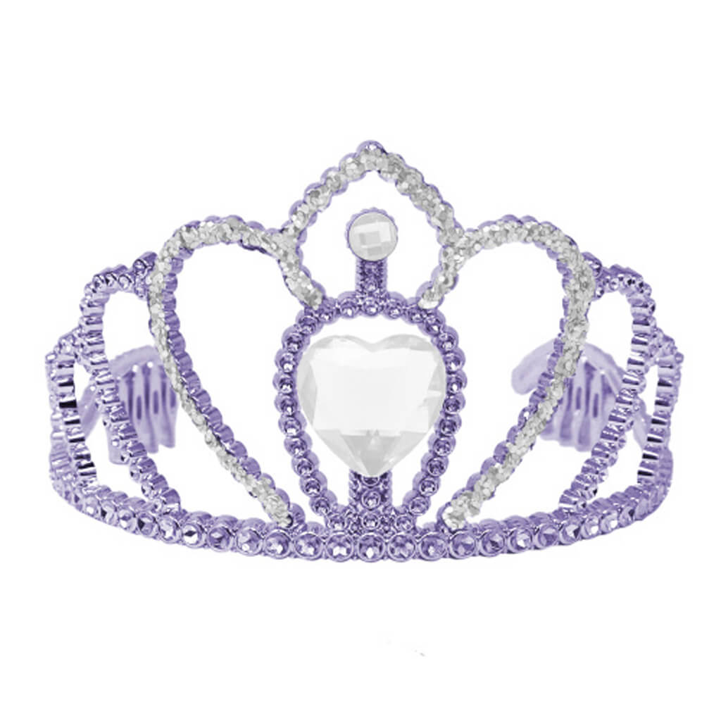 Violet Crown w/ Heart Gemstone & Glitter Princess