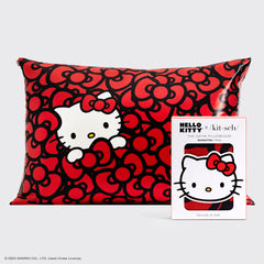 Kitty in a Sea of Bows Hellow Kitty x Kitsch Pillowcase