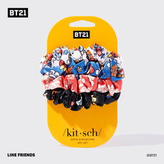 Satin Sleep Scrunchies 4pc set BT21 x Kitsch