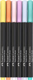 Felt Grip Brush Pen Black Edition 6ct Box