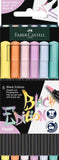 Felt Grip Brush Pen Black Edition 6ct Box
