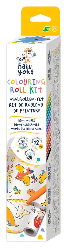 Dino World Coloring Roll Kit