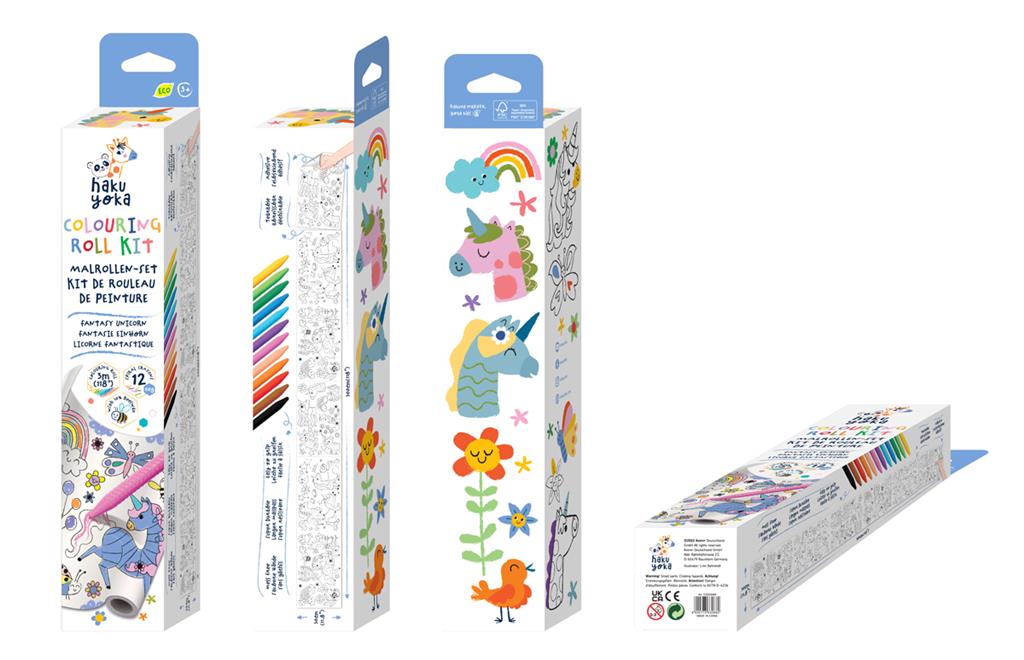 Fantasy Unicorn Coloring Roll Kit