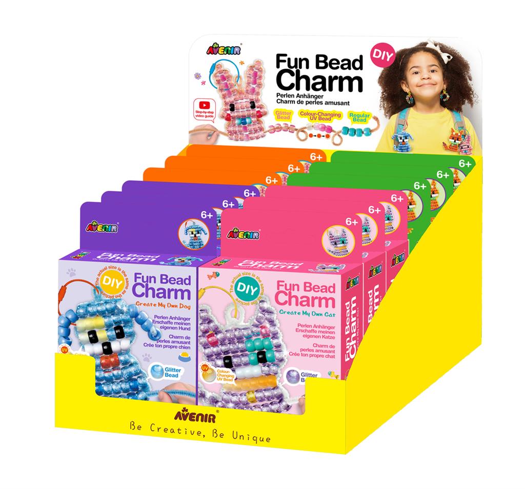 Fun Bead Charm 4 Styles Full Display