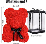 Rose Bear 10in