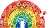 100-pc Shaped Box Puzzle / Rainbow Animals
