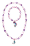 Purple Rainbow Necklace & Bracelet Set, 2pc, Assorted