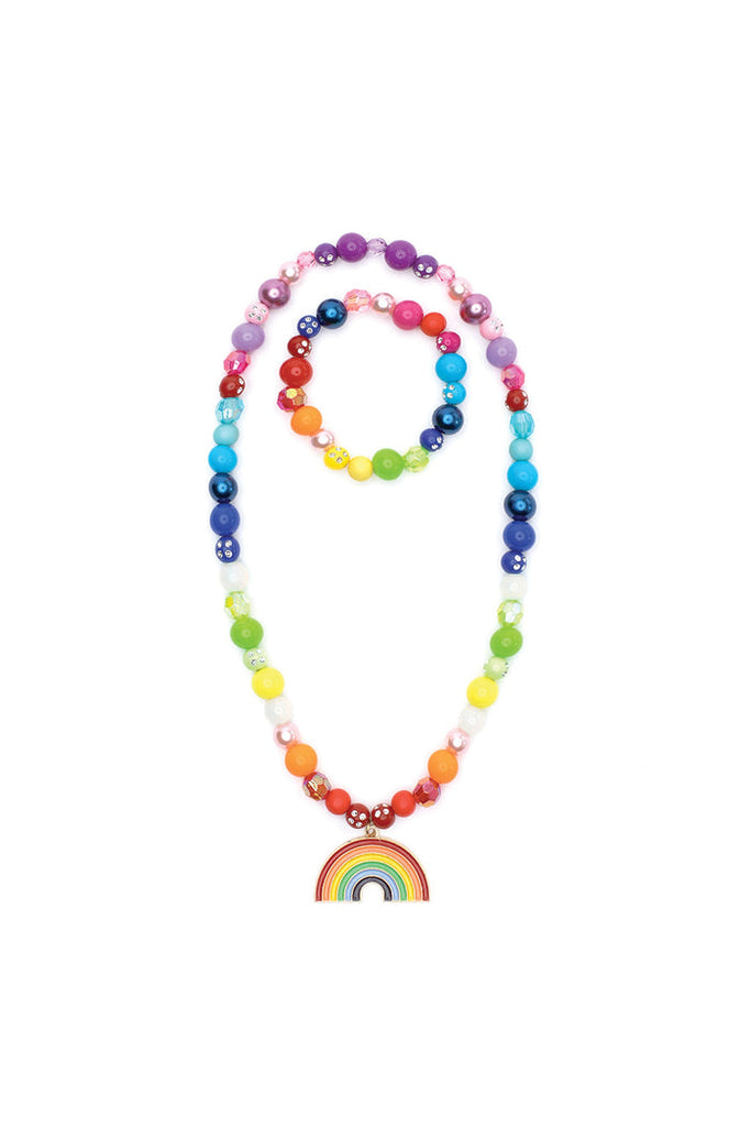 Double Rainbow Necklace & Bracelet Set, 2pc