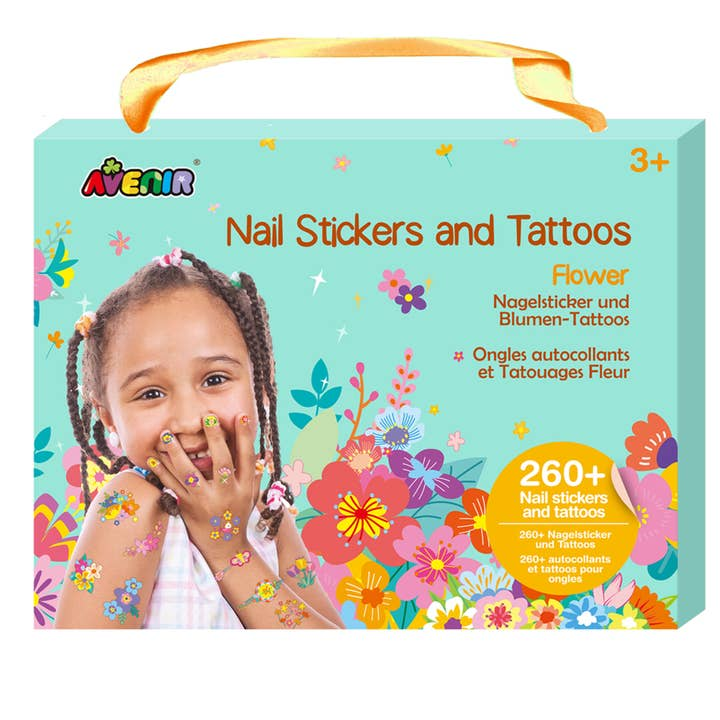 Flower Nail Stickers Tattoos