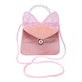 Pink Bella Sequin Bunny Ears Hard Handbag