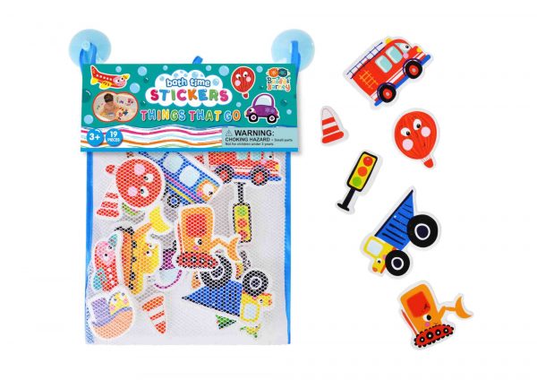 BATH STICKERS-THINGS THAT GO (IN BAG)