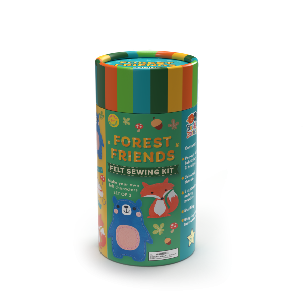 Felt Sewing Kit Tube - Forest Friends