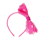 Pink Poppy Polkadot Bow Headband
