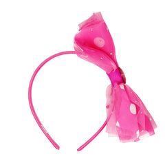 Pink Poppy Polkadot Bow Headband
