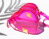 Jelly Sparkling Heart Emoji Handbag