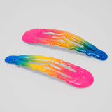 Rainbow Snap Hairclips