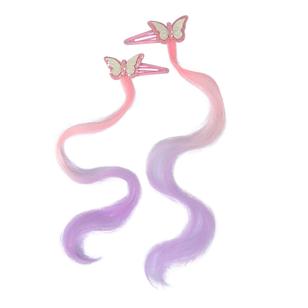 Butterfly Hair Clips w/ Hair Extension