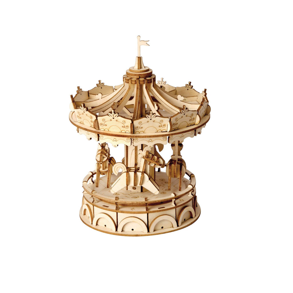 Modern Wooden Puzzle: Merry-Go-Round