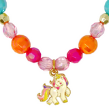 Unicorn Rainbow Charm Necklace/Bracelet Set