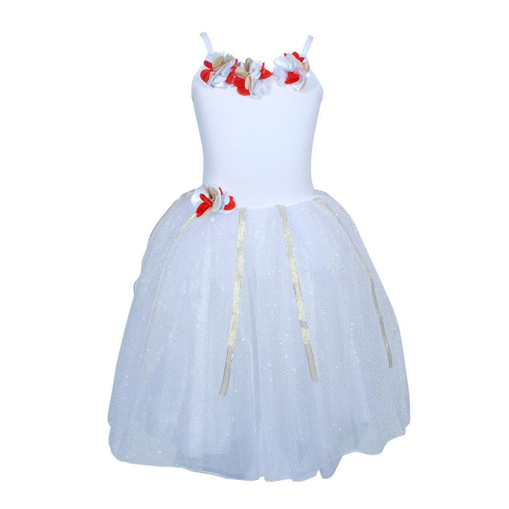 White Festive Fair Petal Dress Size 3/4