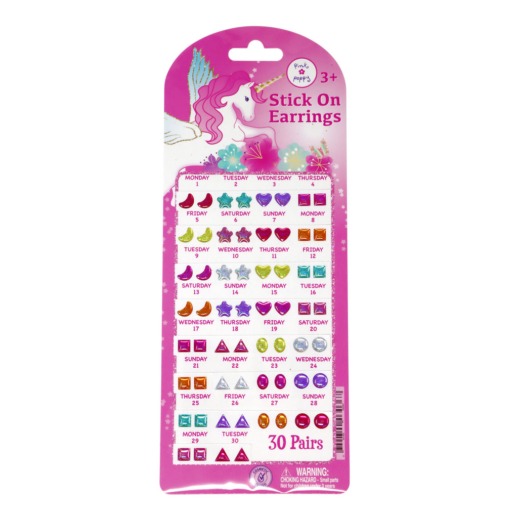 Dreamy Unicorn Stick On Earrings 30 Pairs