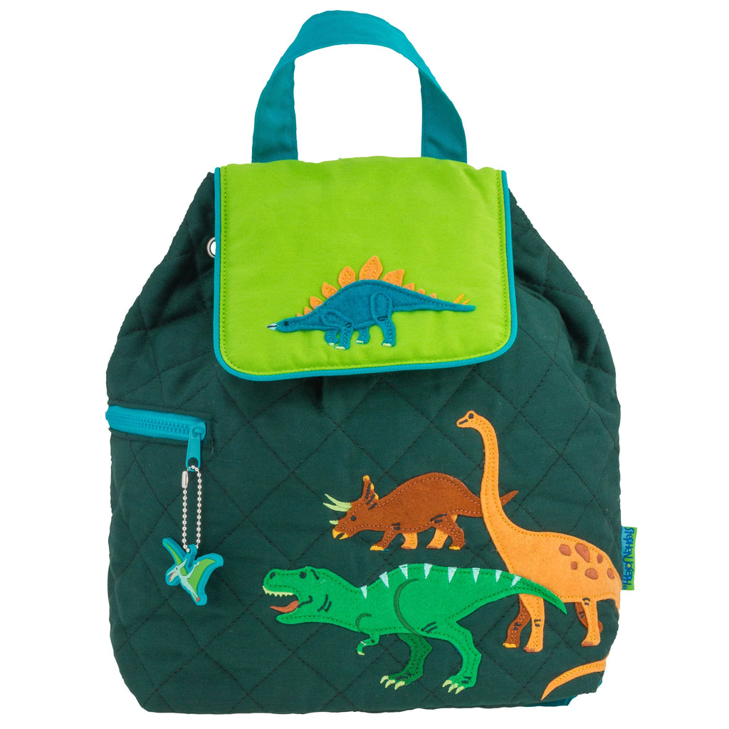 Green Dino Quildted Backpacks