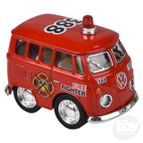 TS - 2" Diecast Pull Back VW Mini Police & Firefig