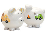 Digger Dump Truck Pig