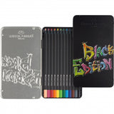 12ct Tin Color Pencils Black Edition