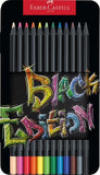 12ct Tin Color Pencils Black Edition