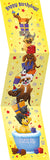 Stacked Dogs Card Tall Tri Fold