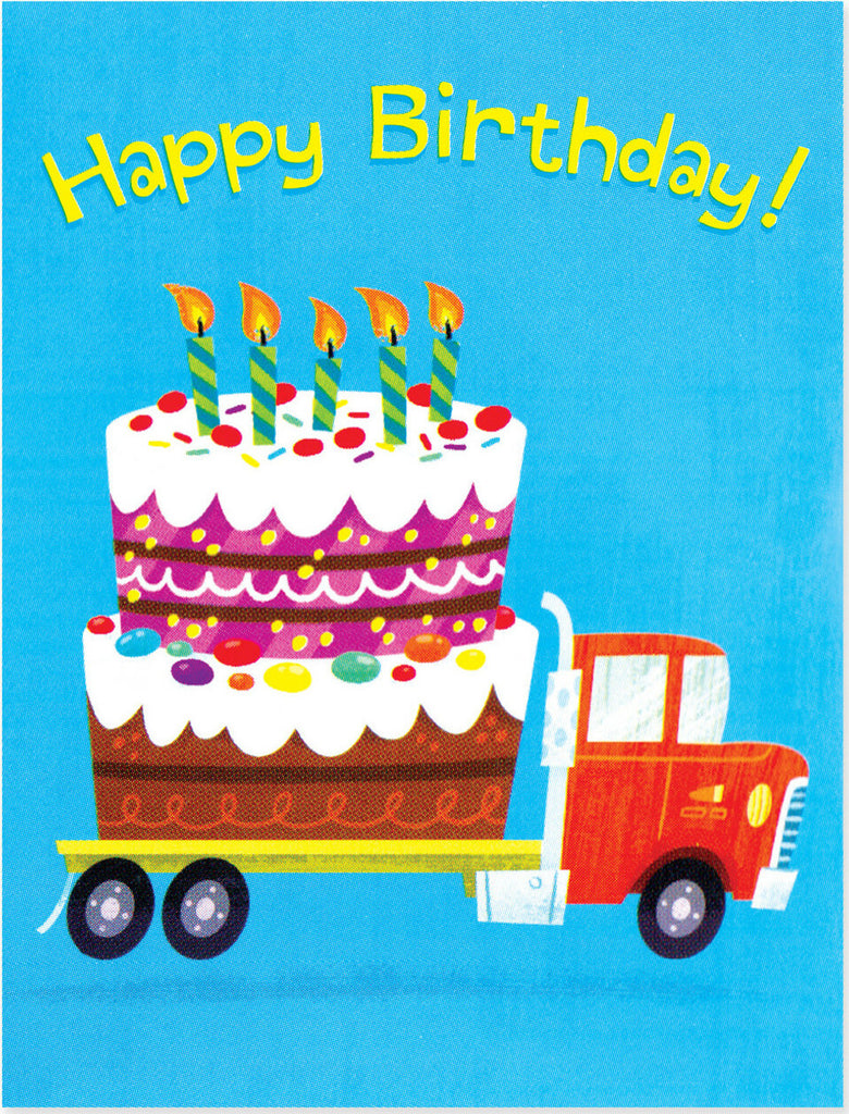Truck With Cake Enclosure Card
