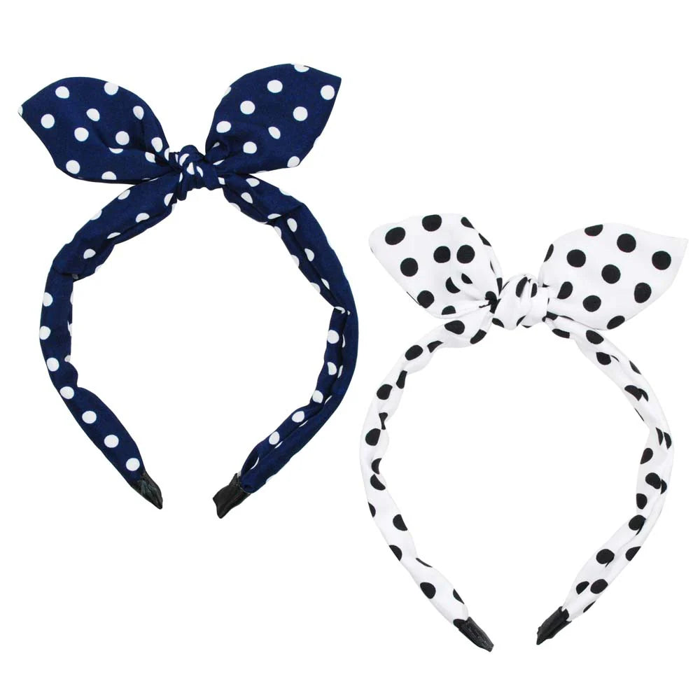 Polka Dot Wired Ears Headband