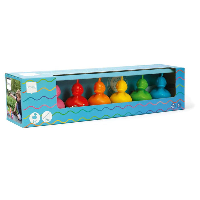 Rainbow Fishing Ducks Set of 6