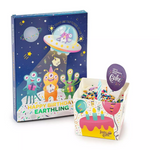 Out of this World Alien Birthday Cake Card