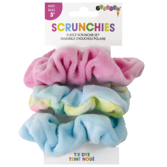 Fleece Tie Dye Scrunchie Set