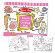 Jumbo Coloring Pad - Pink (11" x 14")