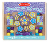 SPARKLING FLOWERS WOODEN BEAD SET