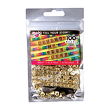 Alphabet Bead Bag-Gold Cubes-Tell Your Story