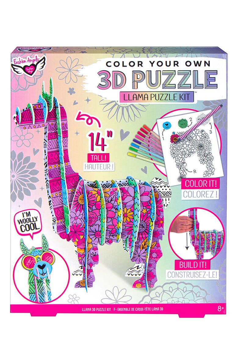 Llama Color This 3D Puzzle