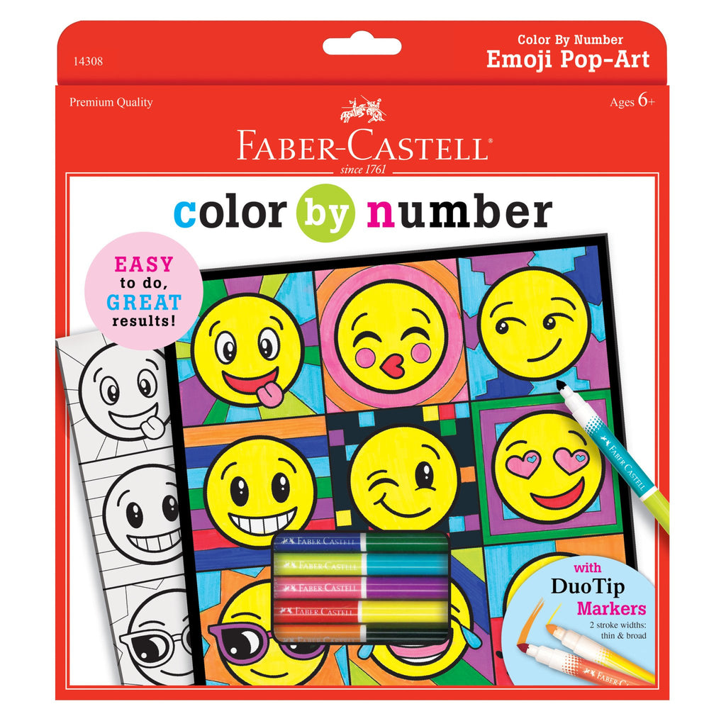 Emoji Pop Art Color by number