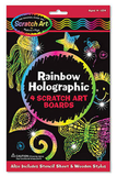 Rainbow Holographic Scratch Art Boards