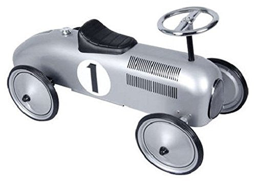 Silver Race Car Metal Speedster