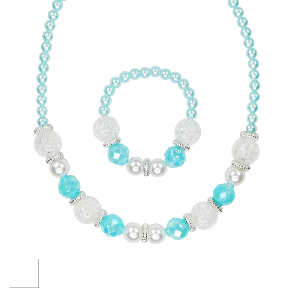 Snow Princess Necklace And Bracelet Set