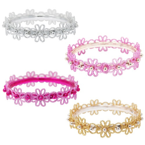 Glitter Flower Bangle