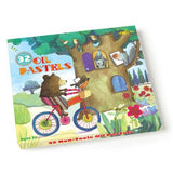 BEAR ON BICYCLE PASTEL