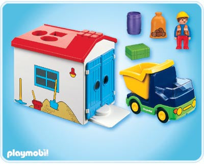 Playmobil 123 truck with top garage